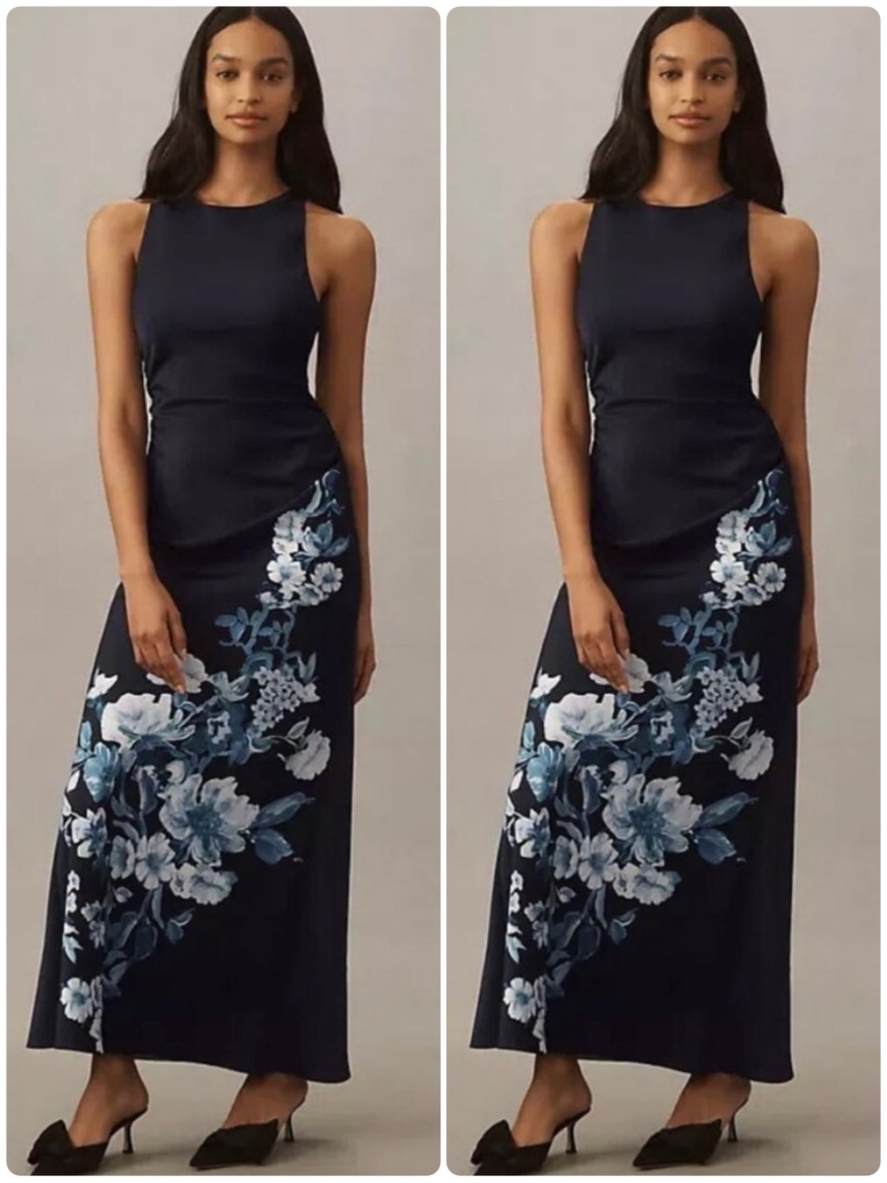 TALL! 🦋 BHLDN Mariella High-Neck Satin Maxi Dress - Size 14